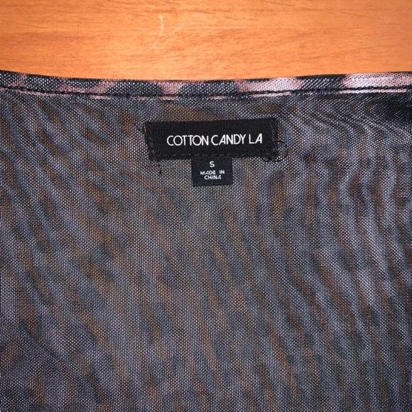 Cotton candy LA (bloomingdale) mesh leopard print top - Picture 3 of 6